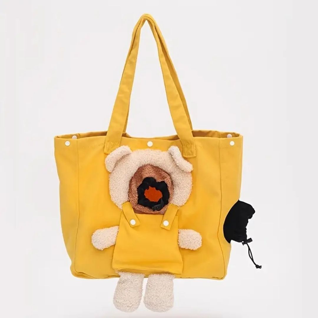 BOLSO PARA TRANSPORTE DE MASCOTAS CON DISEÑO DE OSITO