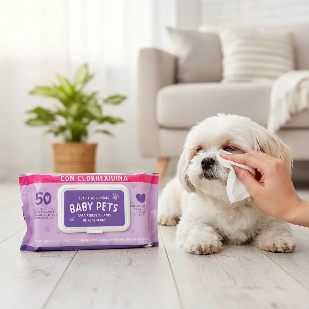 TOALLITAS HUMEDAS BABY PETS CON CLORHEXIDINA 50UND