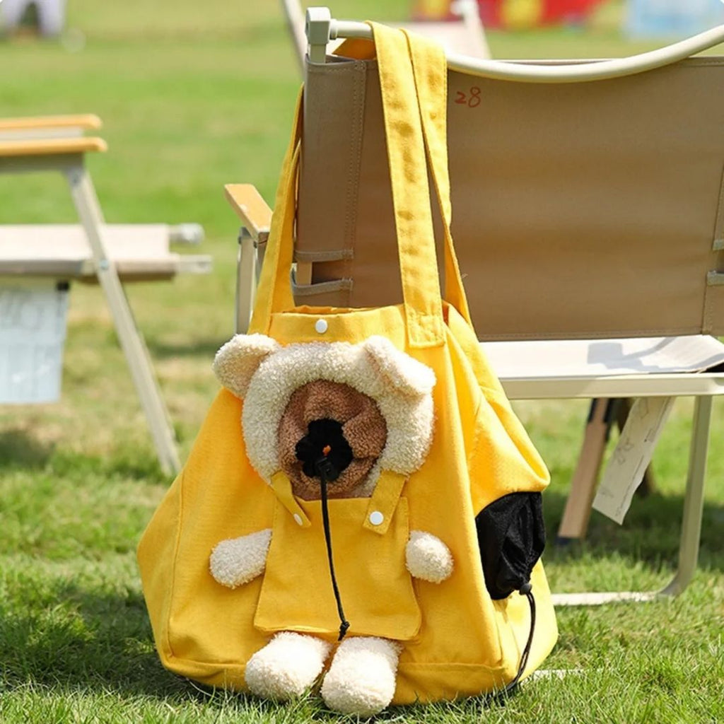 BOLSO PARA TRANSPORTE DE MASCOTAS CON DISEÑO DE OSITO