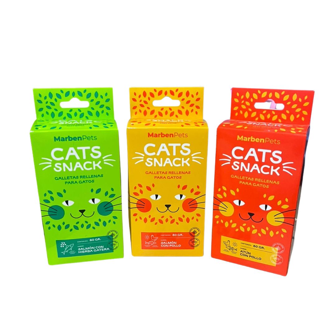 Cats Snack Galletas Rellenas de Atún con Pollo 80 grs