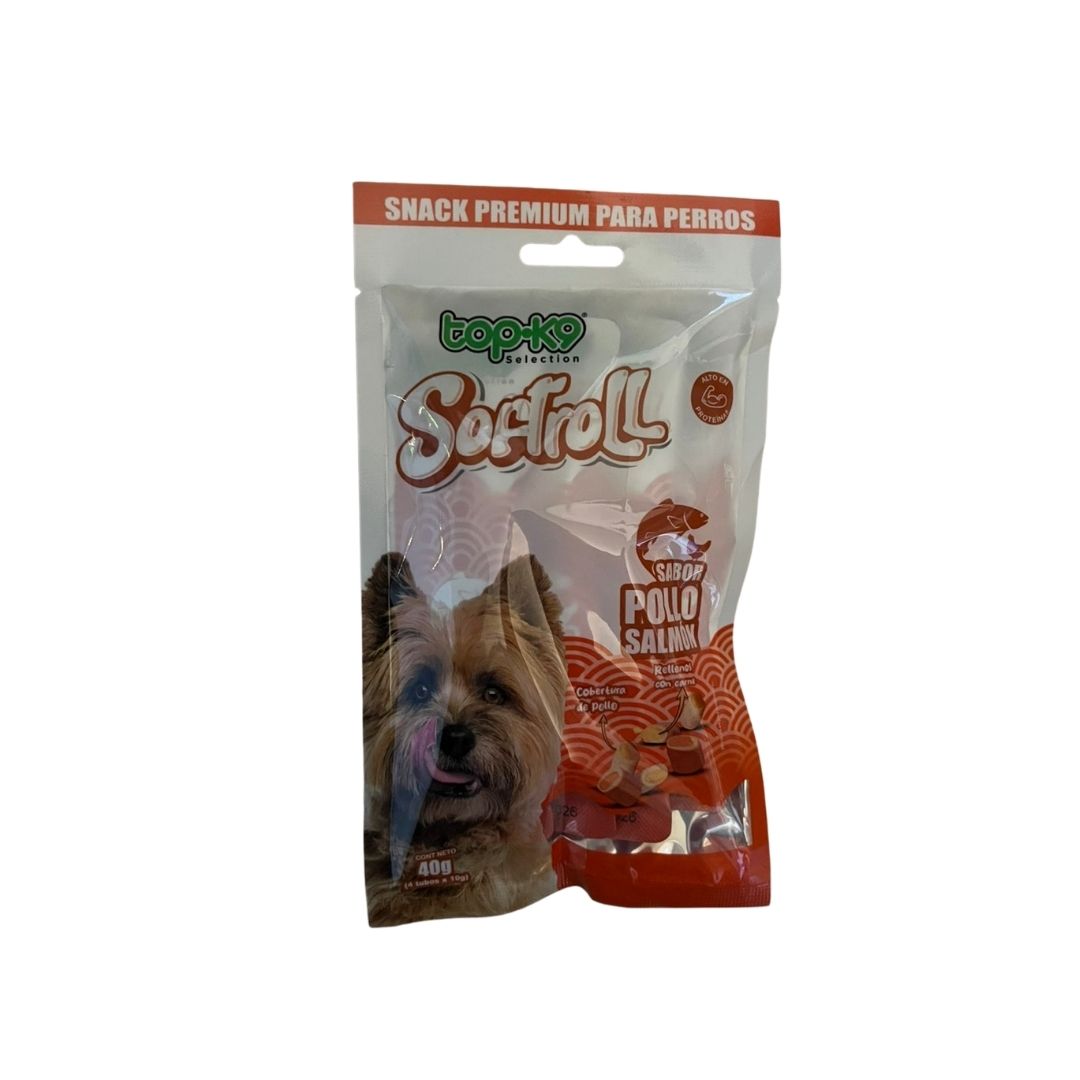 SNACK TOP K9 SOFTROLL SALMON 40GRS