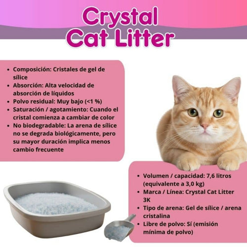 Arena Crystal Cat Litter de 3 kilos
