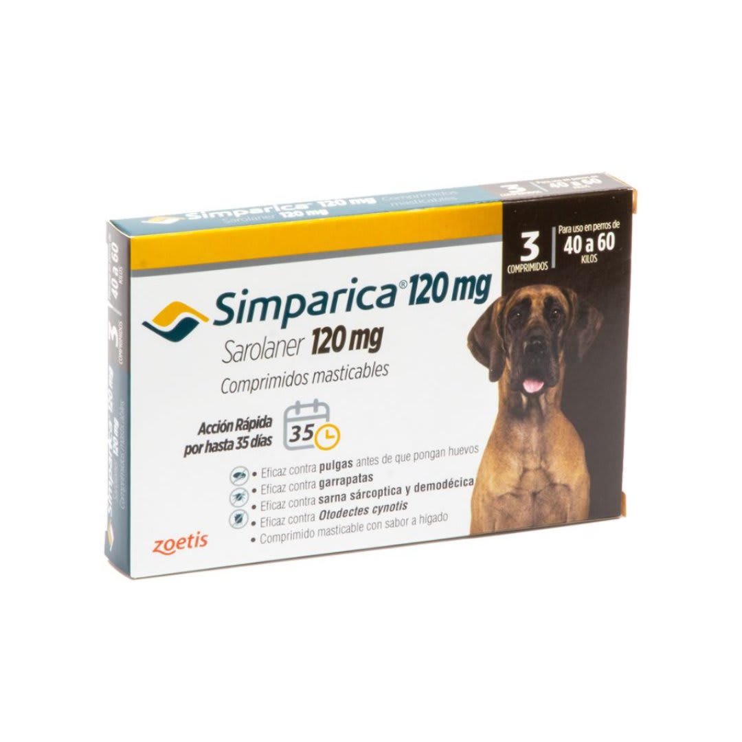 SIMPARICA 120MG 40 A 60 KILOS (1 COMP)